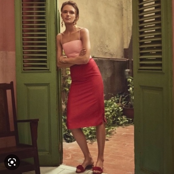 Staud Enzo Two Toned Midi Dress - Picture 3 of 6